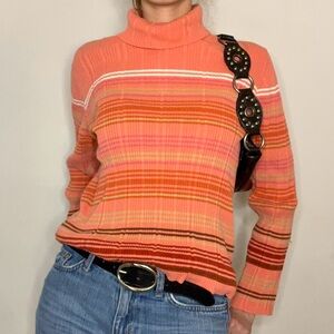 Liz Claiborne striped turtleneck